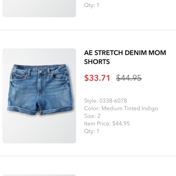 American Eagle “AE Stretch Denim Mom Shorts” - Picture 5 of 6